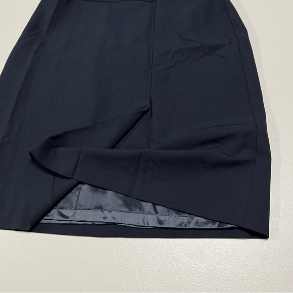 🆕 Brooks Brothers Front Pleat Wool Blend Skirt in Navy Blue - Picture 3 of 10